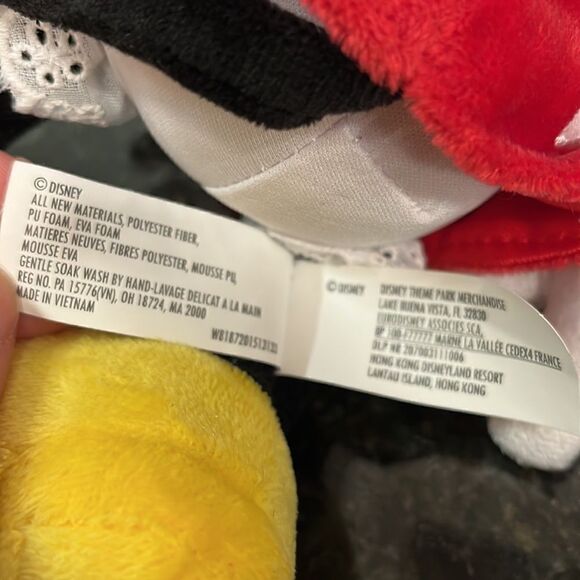 DISNEY PARKS MINNIE MOUSE Plush Toy Doll 13.5” RED POLKA DOTS DRESS BOW - Picture 6 of 6